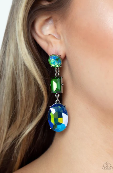 Extra Envious Green Earrings
