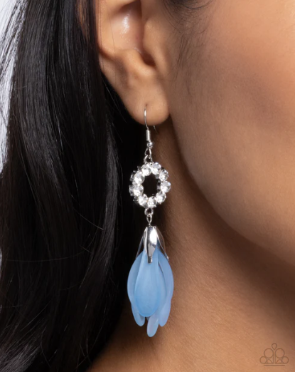 Profuse Petals Blue Earrings