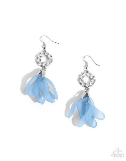 Profuse Petals Blue Earrings