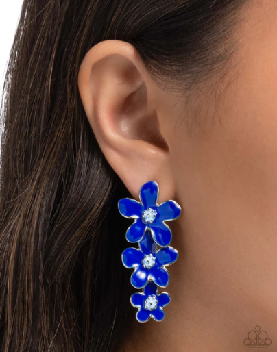 Crack of BLOOM Blue Earrings