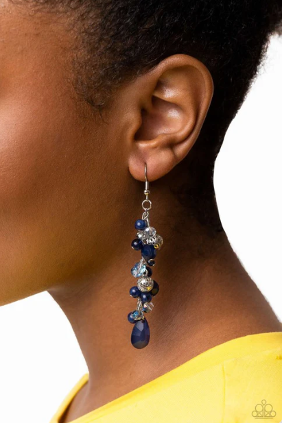 Cheeky Cascade Blue Earrings