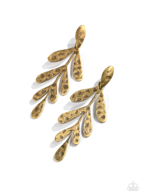 Jungle Fauna Brass Earrings