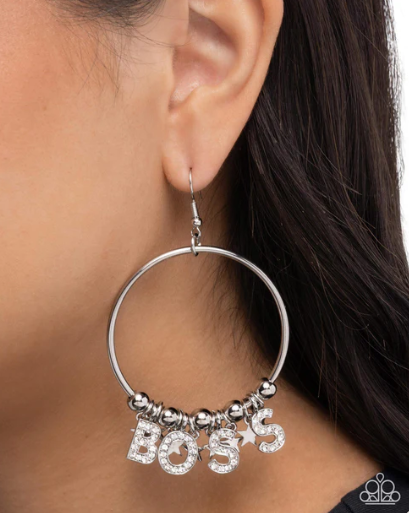 BOSS LEVEL WHITE EARRING