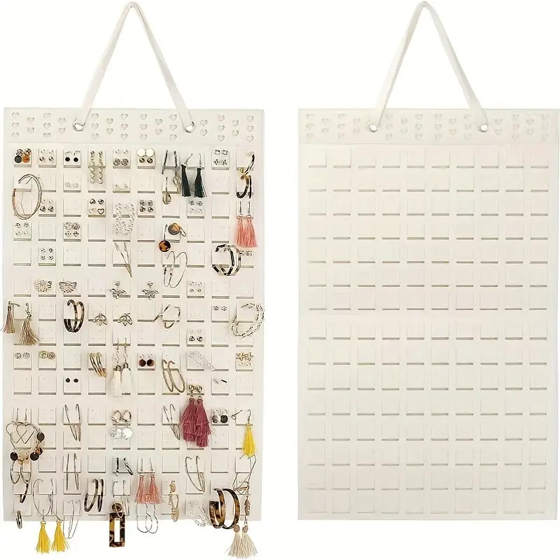 Felt Hanging Jewelry Organizer - Foldable Storage Bag