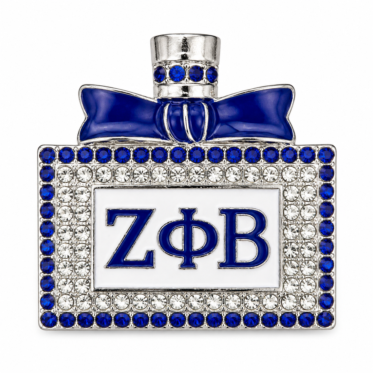 Zeta Phi Beta Jeweled Perfume Bottle Brooch
