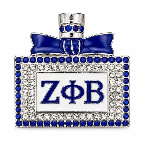 Zeta Phi Beta Jeweled Perfume Bottle Brooch