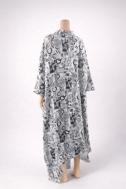 Modern Abstract Hi-Low Shirt Dress