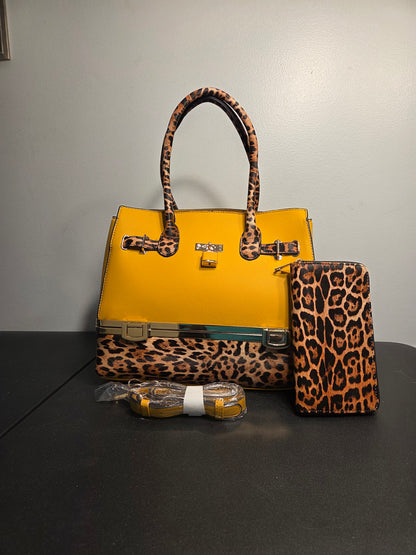 Glam Leopard Luxe Handbag Set