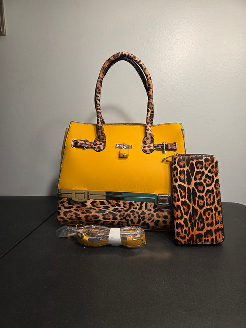 Glam Leopard Luxe Handbag Set
