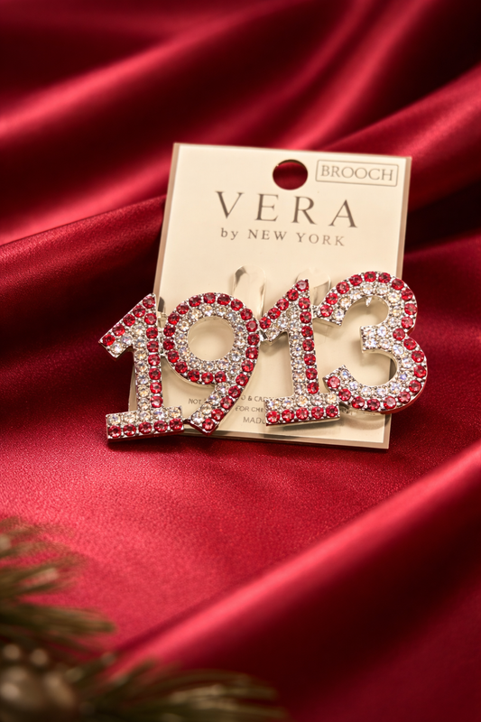 1913 Crystal Brooch- Red Edition