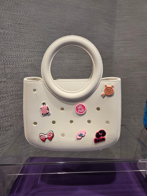 Ivory Girl Power Charm Mini Tote Bag