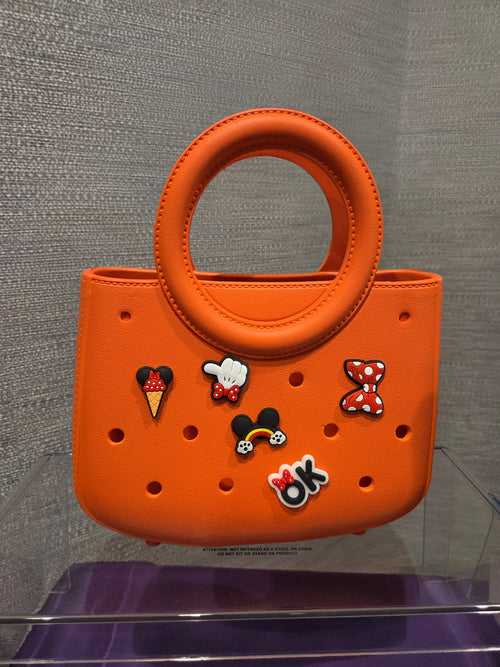 Orange Charm Hole Mini Tote Bag