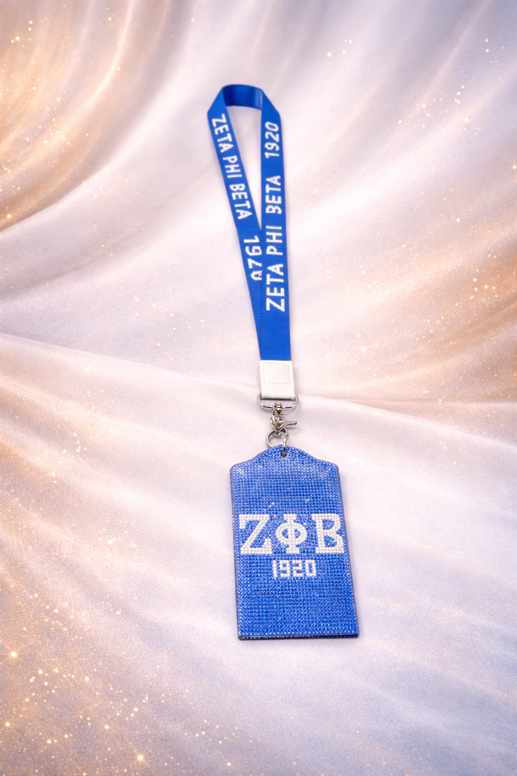 Zeta Phi Beta Bling Lanyard ID Holder