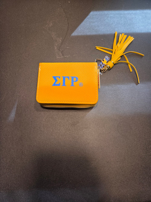 Sigma Gamma Rho Zip Mini Wallet Keychain
