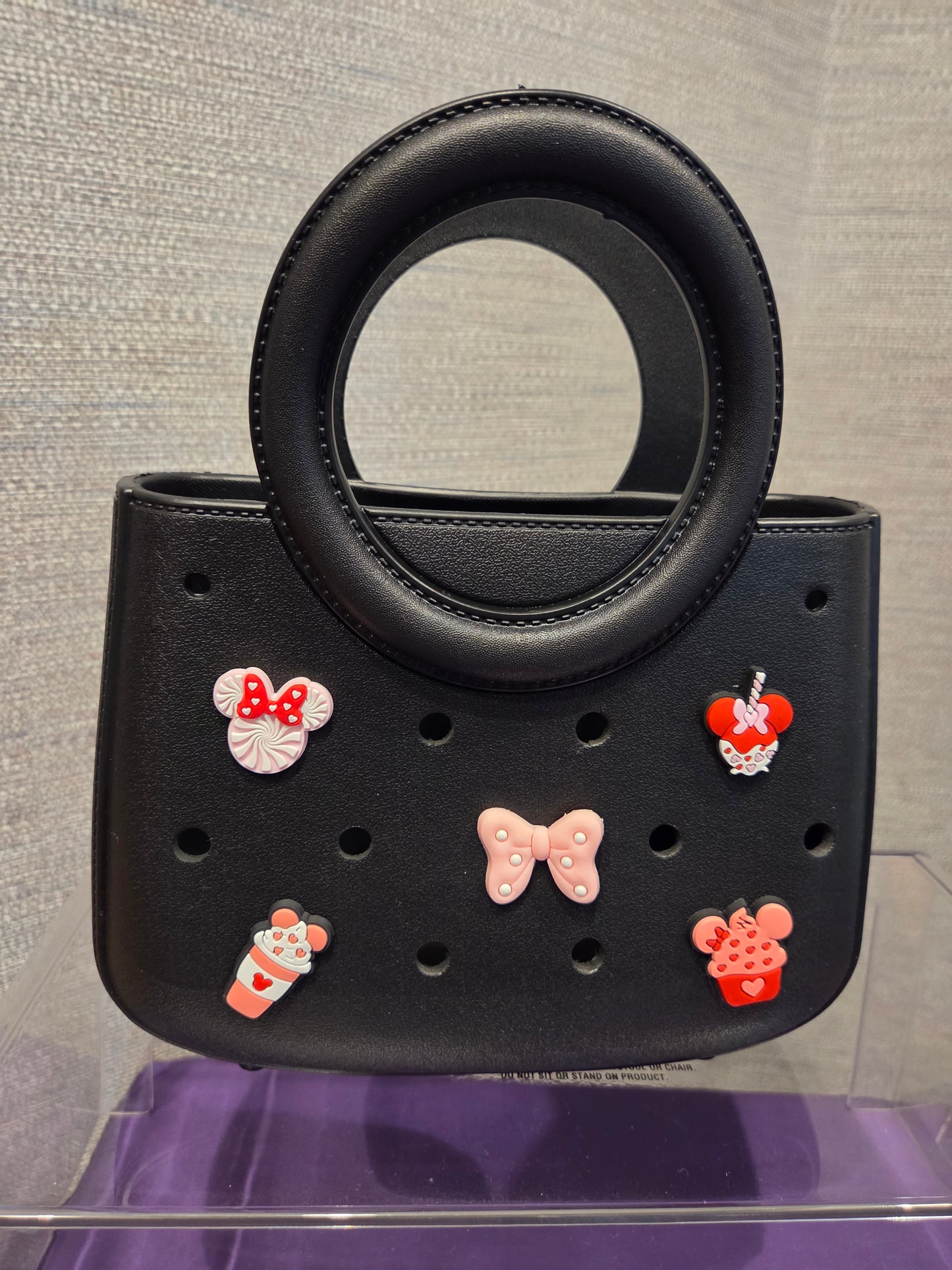 Black Charm-Hole Mini Tote Bag – Sweet Accent Edition