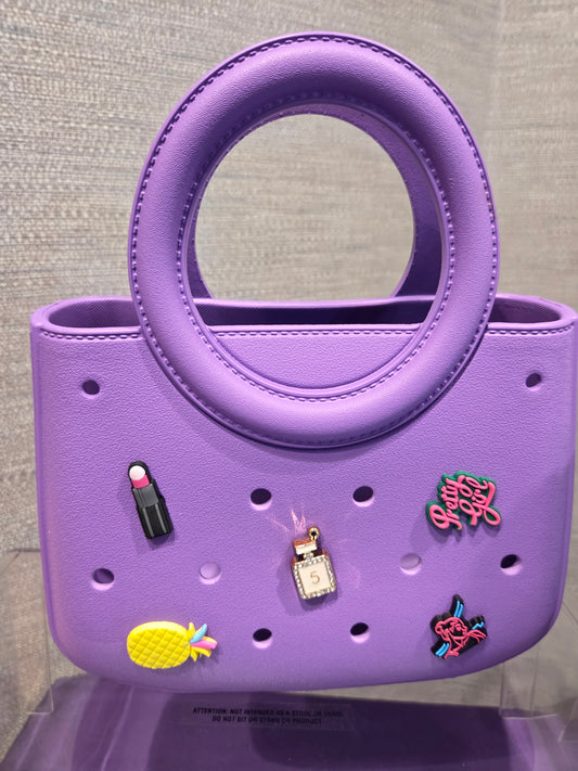 Purple Charm-Hole Mini Tote Bag