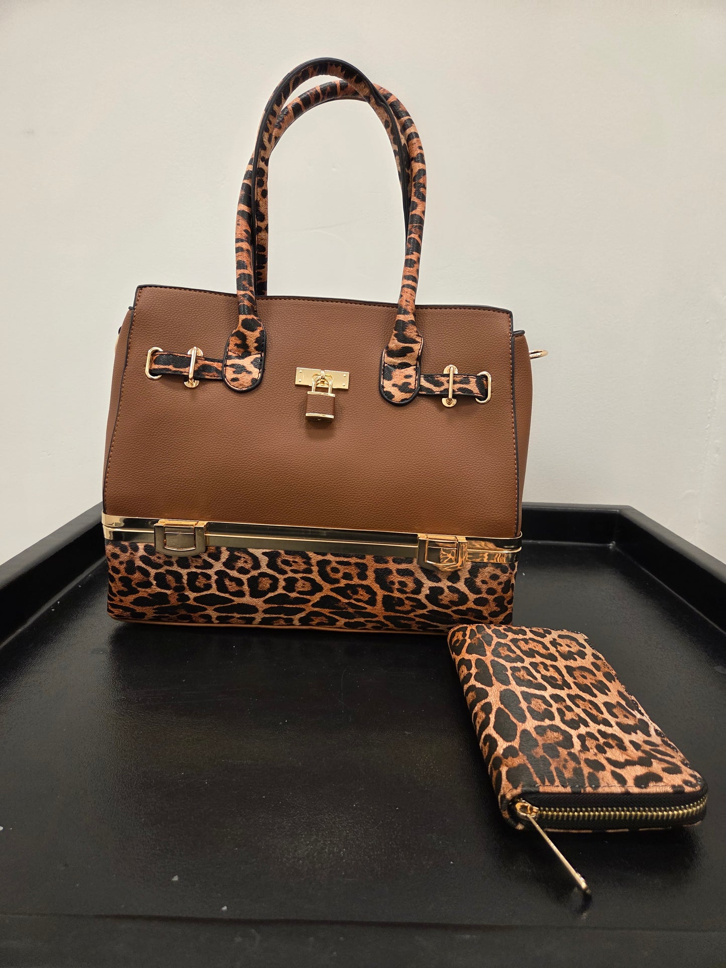 Glam Leopard Luxe Handbag Set