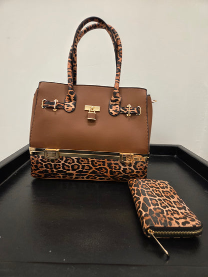 Glam Leopard Luxe Handbag Set