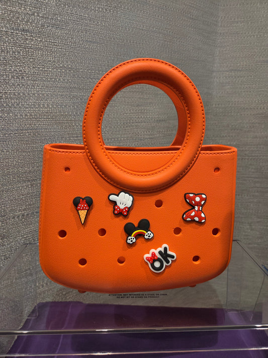 Orange Charm-Hole Mini Tote Bag