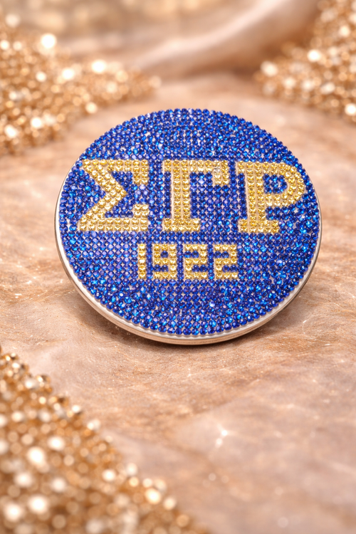 Zeta Phi Beta Rhinestone Compact Mirror (1922)
