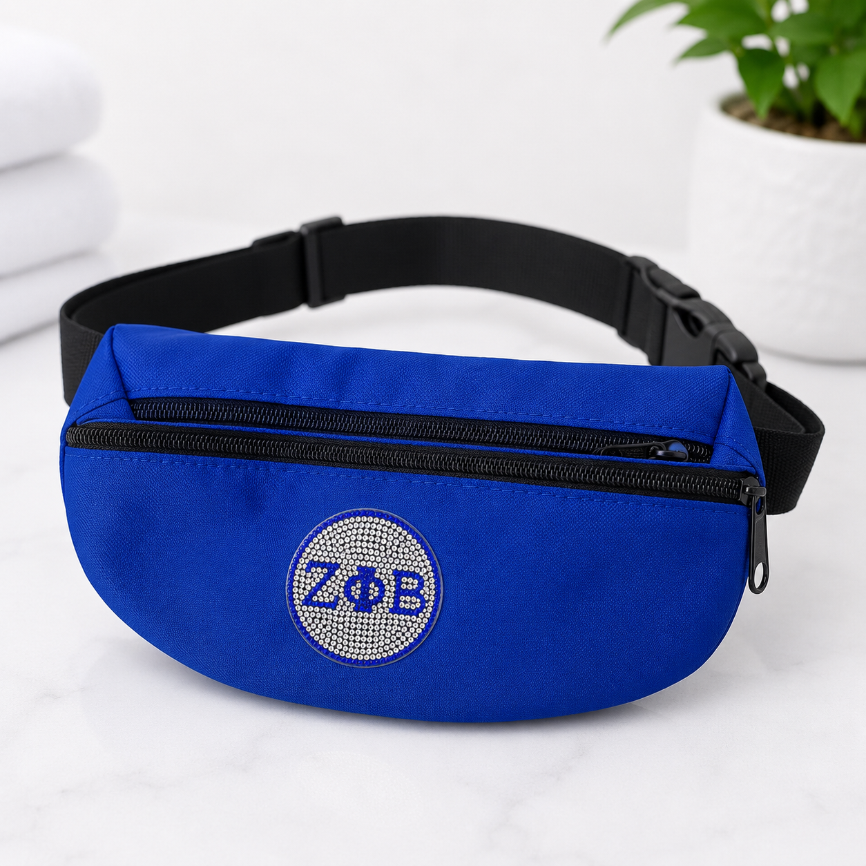 Zeta Phi Beta Rhinestone Fanny Pack