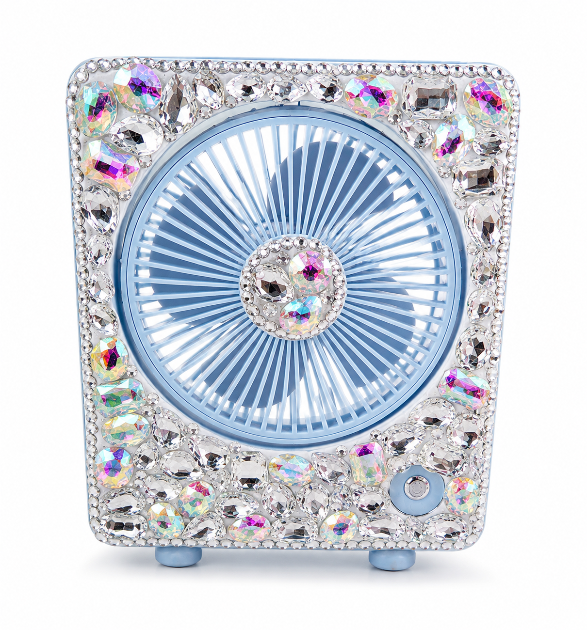 Luxury Rhinestone Rechargeable Desktop Fan