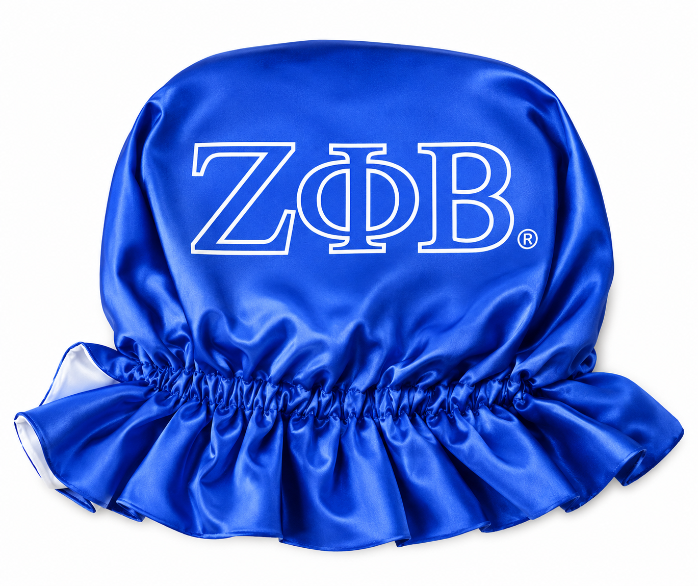 Zeta Phi Beta Blue Satin Bonnet